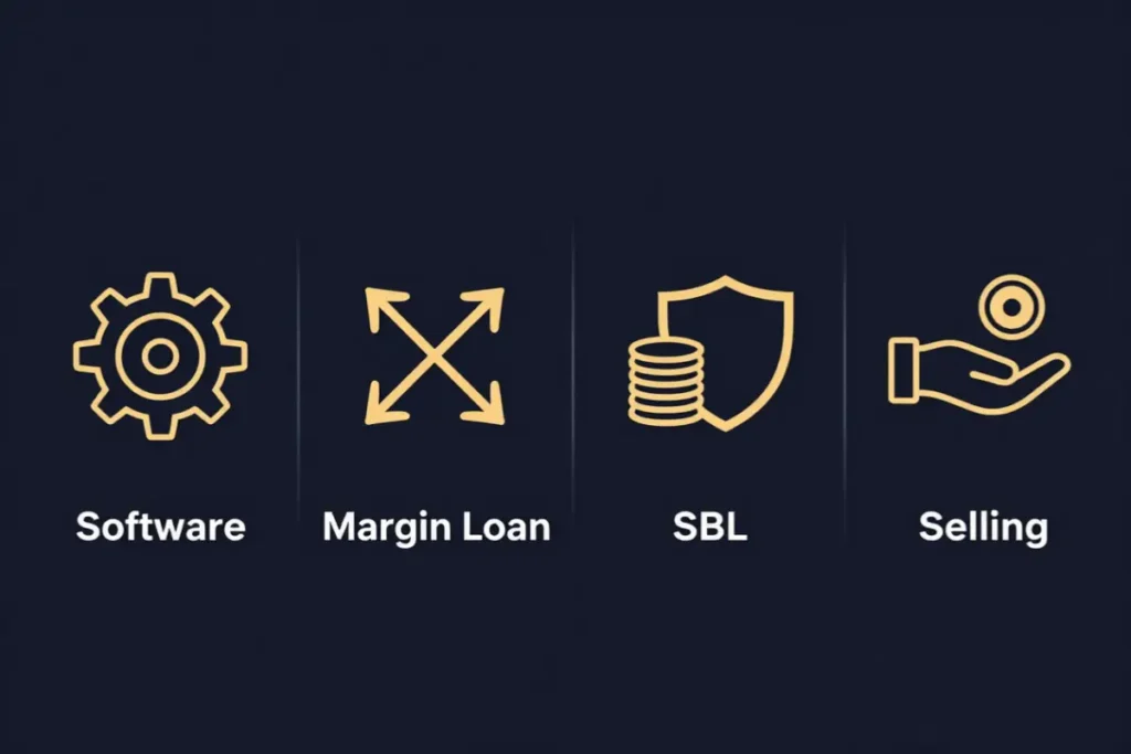 portfolio rebalancing tool comparison showing securities-based lending, software and selling stocks