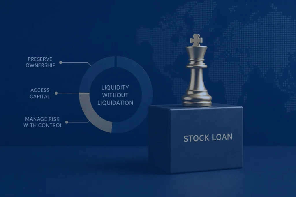 stock loans for concentrated shareholders showing liquidity constraints and execution risk in listed equity positions