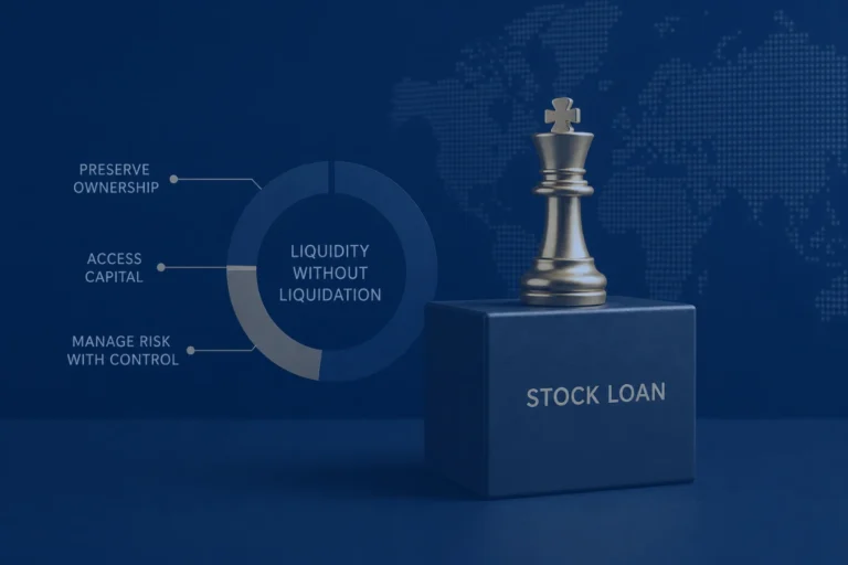 stock loans for concentrated shareholders showing liquidity constraints and execution risk in listed equity positions