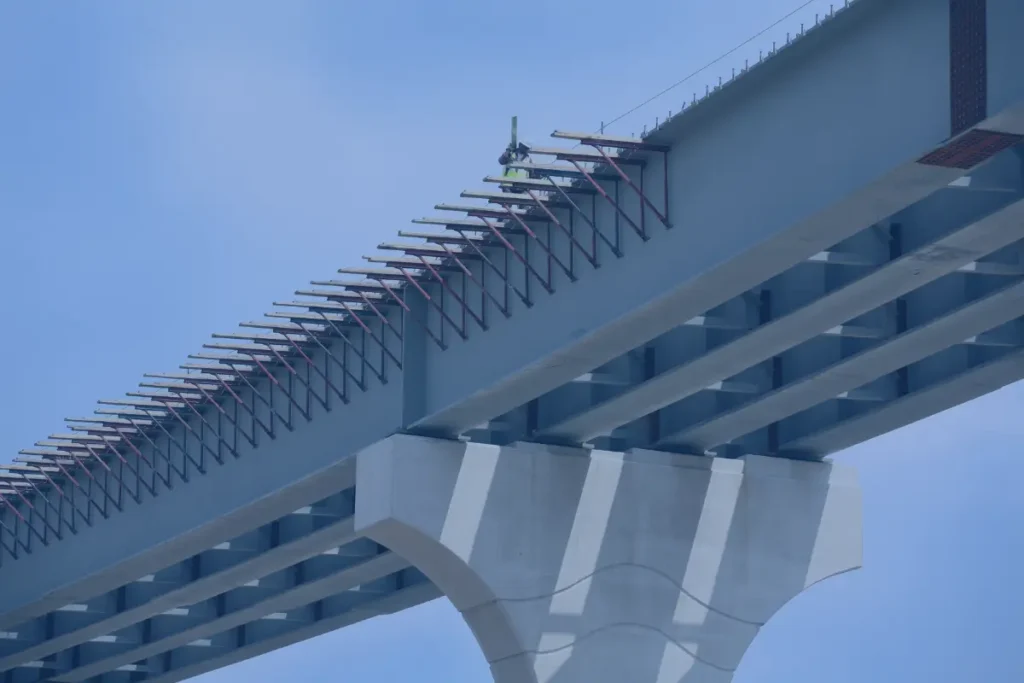 A bridge under construction, representing the transitional financing period of a commercial real estate bridge loan
