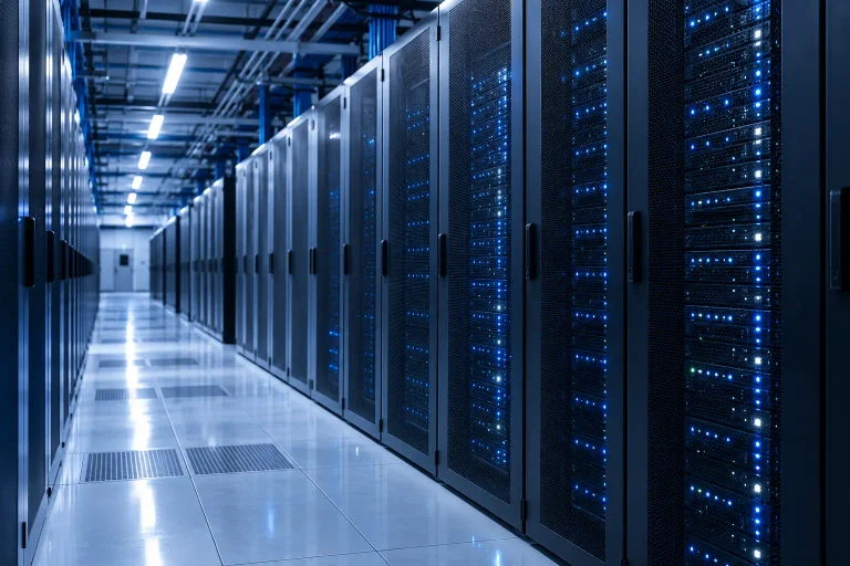 Operating data center hall representing data center refinancing